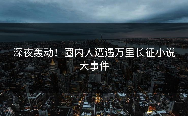 深夜轰动！圈内人遭遇万里长征小说大事件  第1张