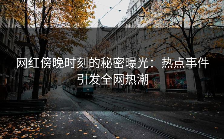 网红傍晚时刻的秘密曝光：热点事件引发全网热潮  第1张